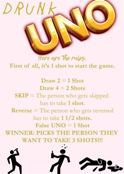 Drunk Uno Rules Printable