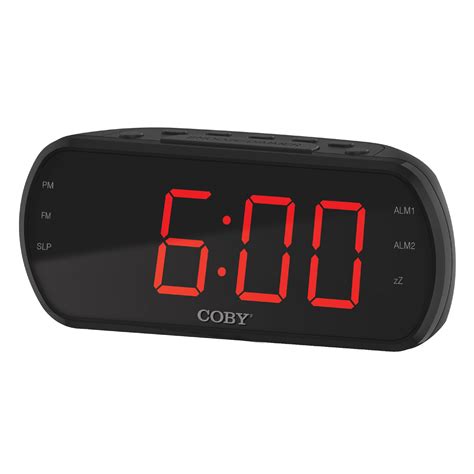 Coby Easy Read Alarm Clock With Fm Radio 20 Memory Presets Dual