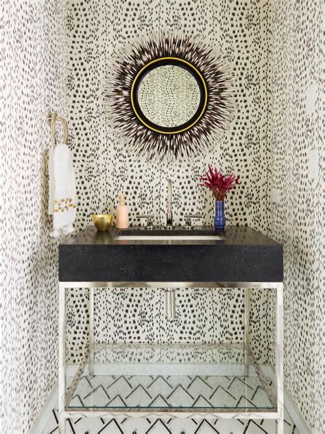 54 Ways To Use Bold Wallpaper In Your Bathroom Hgtv