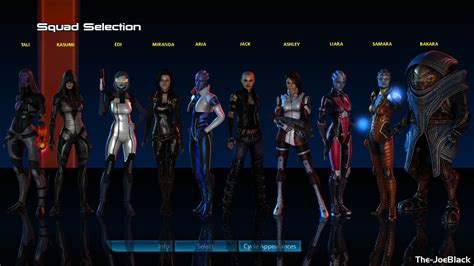 Squad Select All Female By The Joeblack On Deviantart Mass Effect Games Mass Effect Art