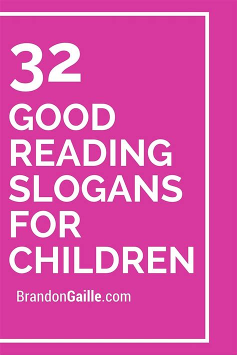 List Of 101 Good Reading Slogans For Children Reading Quotes Kids