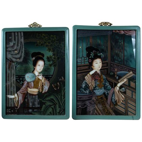 Large Pair Of Chinese Ancestral Portraits At 1stdibs