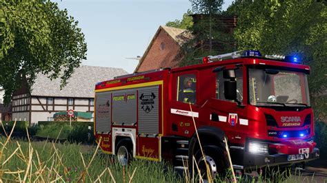Fs19 Scania P410 X Hlf V 10 Fire Department Mod Für Farming Simulator 19