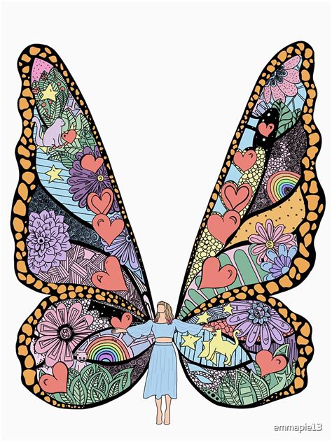 Taylor Swift Me Butterfly Mural T Shirt By Emmapie13 Redbubble