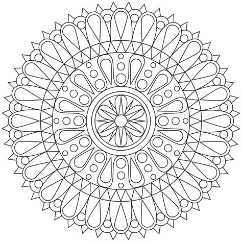 These printable intermediate mandala coloring pages are a great escape from our busy everyday lives. Free Mandala Coloring Pages For Adults - Coloring Home