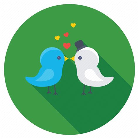 In Love Kissing Birds Loving Birds Romance Valentine Icon