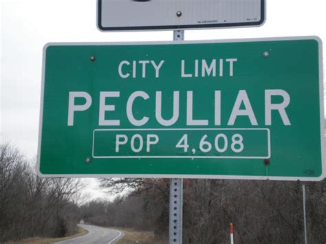 Peculiar Missouri City Limit Sign Missouri Peculiar Travel Tours
