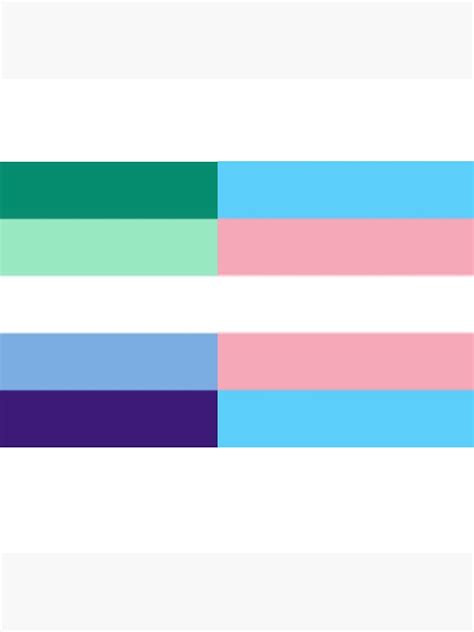 Mlm And Trans Pride Flag Sticker By Blueboy04 Redbubble