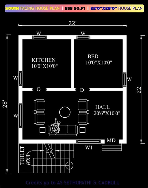 2 Bedroom House Plans Indian Style 800 Sq Feet