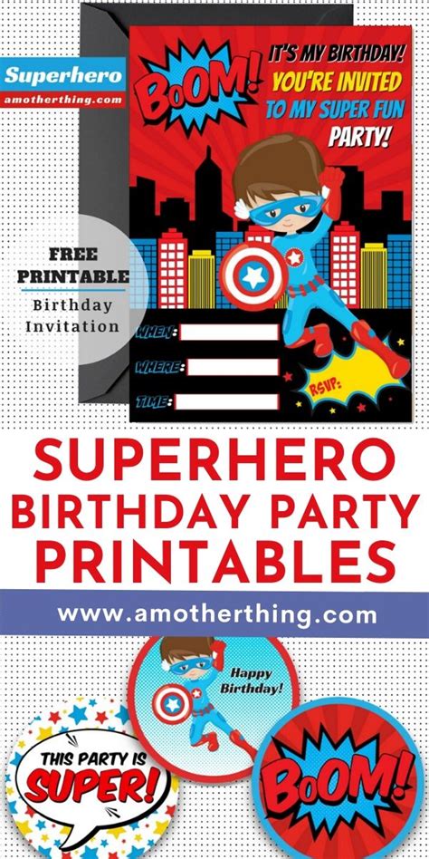 Free Superhero Birthday Party Printables Its A Mother Thing