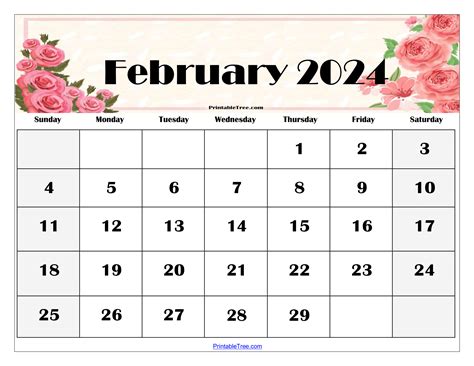 February 2024 Printable Calendar Page A Day Doro Nanete