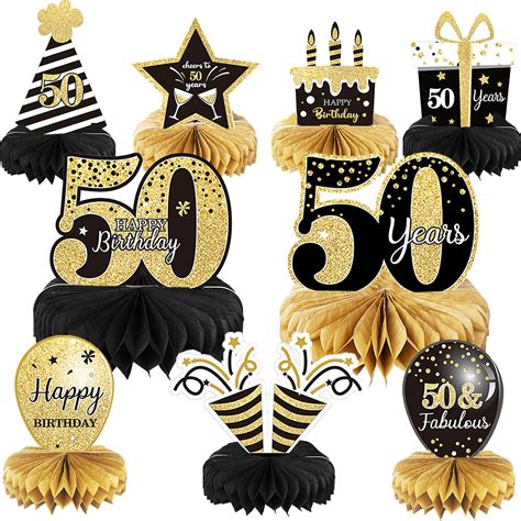 Buy 9 Pieces 50th Birthday Decorations 50th Birthday Centerpieces For