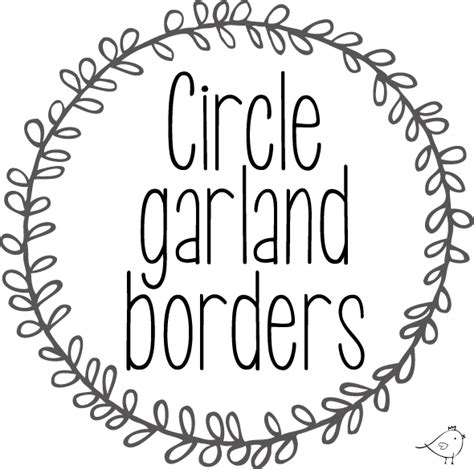 Circle garland borders // free download | Circle garland, Borders free, Garland