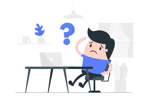 Cartoon Man Confused While Working 963031 Vector Art At Vecteezy