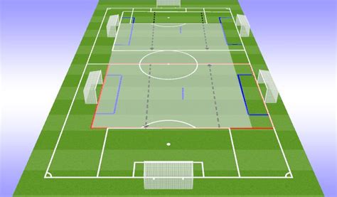 Footballsoccer 7v7 League Field Set Up Tactical Full Game Form Beginner