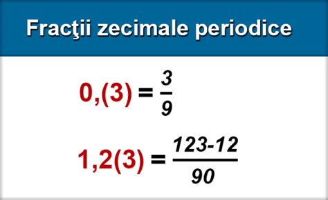 Fracţii Zecimale Periodice Transformarea Fracţiei Zecimale Periodice