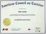 Certified Personal Trainer License Photos