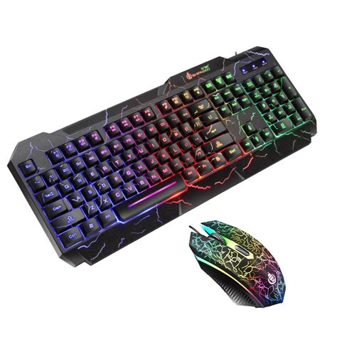 Gaming Keyboard Mouse Combo Usb Wired Luminous Keybord Gamer Kit