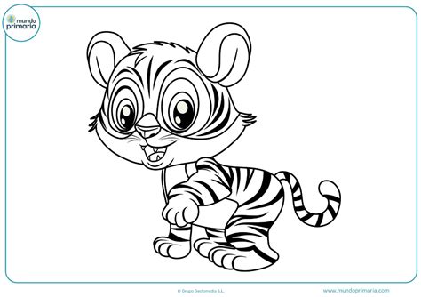 Dibujos de Tigres para Colorear Fáciles de Imprimir Coloring Books