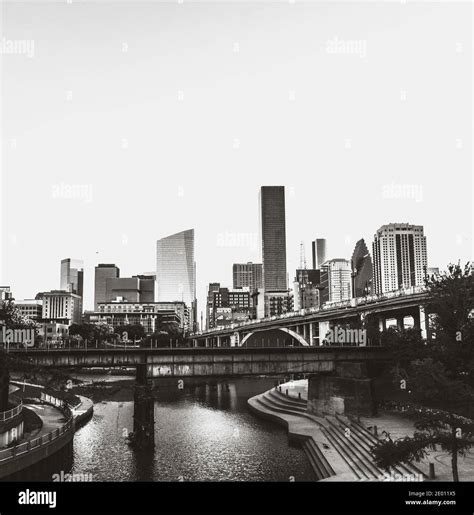 View Of Downtown Houston Skyline In Texas Stock Photo Alamy