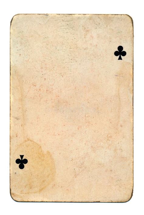 Vintage And Grunge Playing Card Paper Empty Background Stock Photo