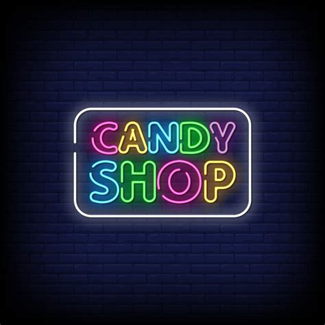 Candy Shop Neon Signs Style Text Vector 2418304 Vector Art At Vecteezy