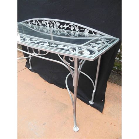 Vintage Salterini Style Wrought Iron Console Table Chairish
