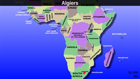 Countries Of Africa Map Quiz Map
