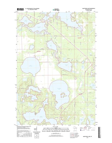 Manitowish Lake Wisconsin Us Topo Map Mytopo Map Store
