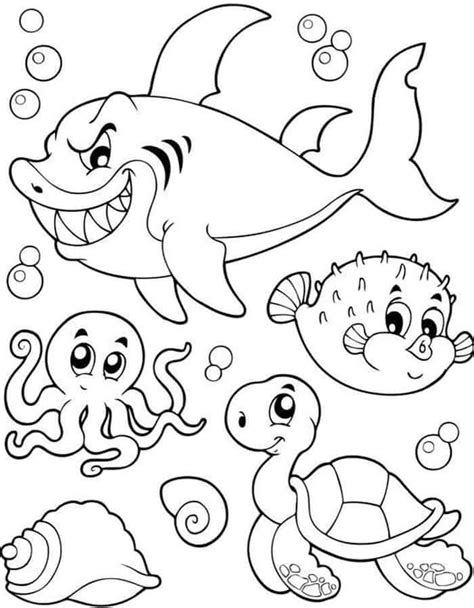 Under The Sea Coloring Pages For Toddlers Celine Berman