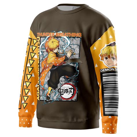 Agatsuma Zenitsu Demon Slayer Streetwear Sweatshirt Otaku Treasure