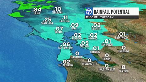 Timeline More Wet Weather Making Its Way Into The Bay Area Abc7 San