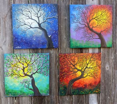 Pin By Monica Adamek On Arboles Tree Art Art Painting Seasons Art