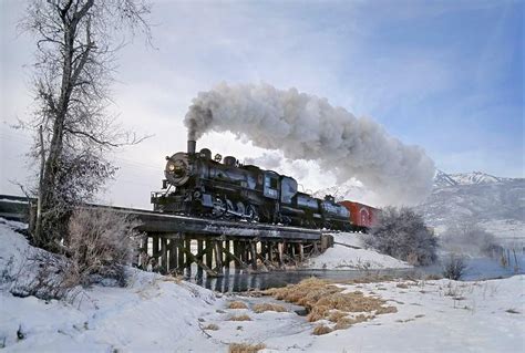 Steaming Through Snow Country Green Landscape Winter Landscape Heber