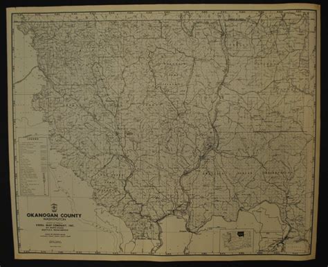 Okanogan County Washington Circa 1949 Kroll Antique Maps
