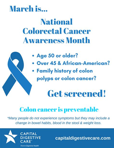 Colon Cancer Awareness Month 2018 Capital Digestive Care