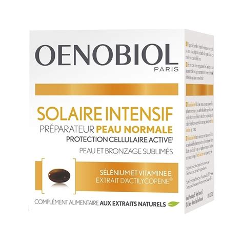 Oenobiol Solaire Intensif Préparateur Peaux Normales 30 Capsules Tous