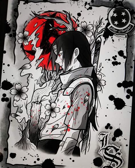 11 Itachi Black And White Drawing For Your Iphone