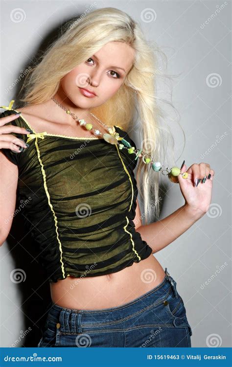 Beautiful Charming Blonde Girl Stock Image Image Of Blonde Hair 15619463