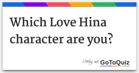 Which Love Hina Character Are You