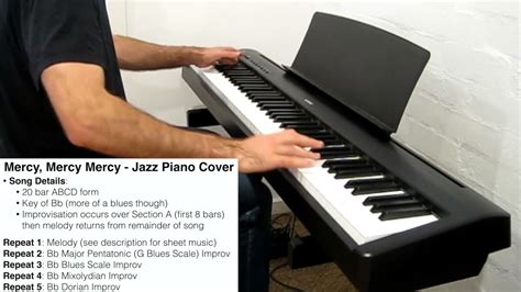 Mercy Mercy Mercy Jazz Piano Cover With Sheet Music Youtube