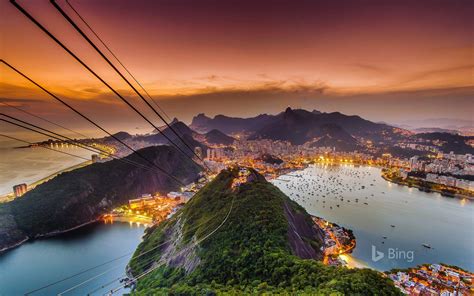 Rio De Janeiro Seen From Sugarloaf Mountain Brazil