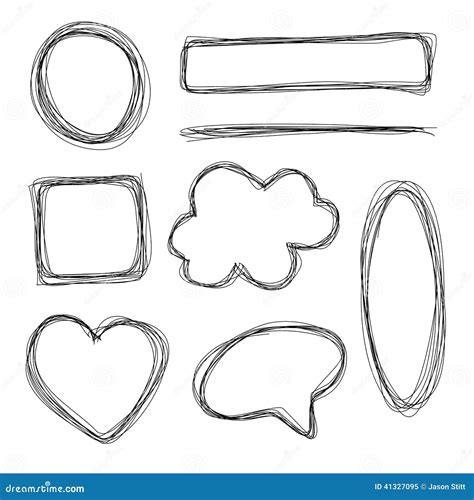 Hand Drawn Shapes Stock Vector Image 41327095