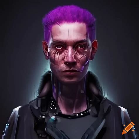 Realistic Cyberpunk Illustration Of A Man In Digital Marketing
