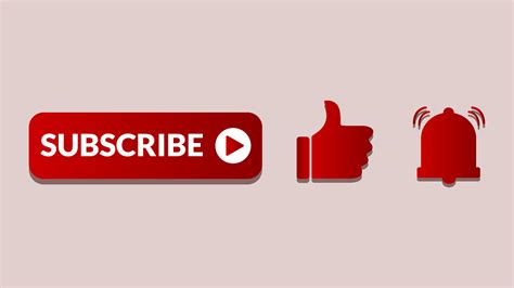 Illustration Of Subscribe Button Like And Notification Bell Icon Suitable For Vlog Asset