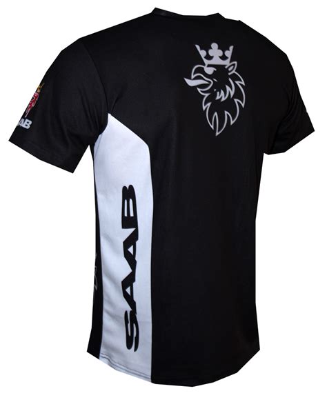 Saab T Shirt With Logo And All Over Printed Picture T Shirts With All