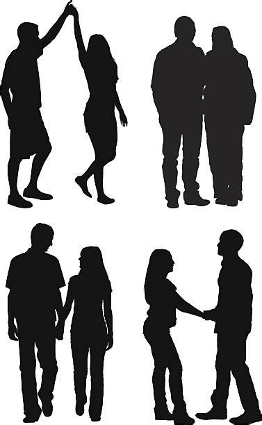 Two People Facing Each Other Illustrations Royalty Free Vector
