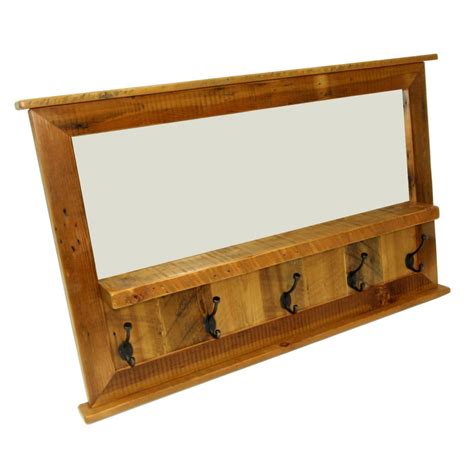 Reclaimed Wood Coat Rack With Mirror Four Corner Furniture Bozeman Mt