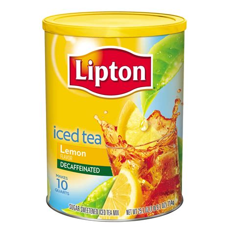 Lipton Iced Tea Mix Decaffeinated Lemon Sweetened 1 Lbs