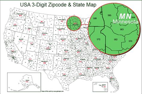 Zip Code Map Usa Map Of The Usa With State Names